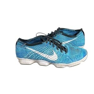 Nike 2015 FlyKnit Zoom Agility Sneakers In Blue Turquoise Size 10